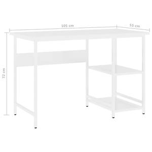 Computertisch Weiß - Holzwerkstoff - 105 x 72 x 105 cm