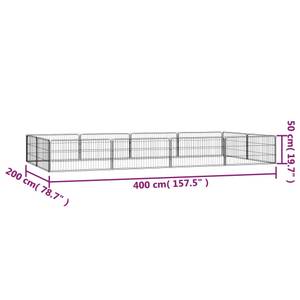 Hundelaufstall 3115968 200 x 50 x 400 cm