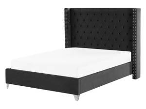 Doppelbett LUBBON Schwarz - Silber - 152 x 142 x 215 cm