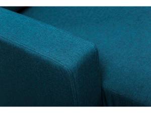 Umkehrbares Ecksofa aus blauem Stoff "Ga Blau - 75 x 84 x 194 cm