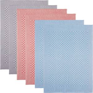Grubentuch 6er-Pack 89254 Blau - Grau - Rot - Textil - 45 x 1 x 70 cm