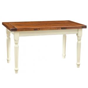 Table Manger Rustique Imitation noyer - Blanc