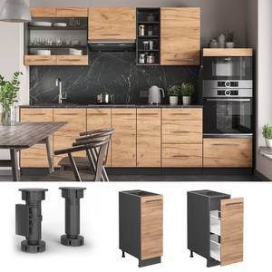 Meuble de cuisine Fame-Line 38314 Anthracite - Imitation chêne truffier de sonoma