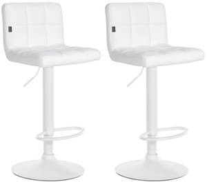 Tabourets de bar Feni Lot de 2 Blanc