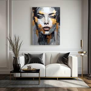 Image Sur Toile Visage De Femme Peinture 60 x 90 x 90 cm