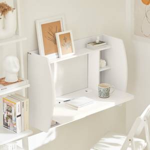 Table murale Bureau FWT18-W Blanc - Bois manufacturé - 82 x 60 x 39 cm