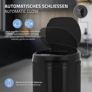 Mülleimer mit Sensor Abfalleimer automatischer Mülleimer Edelstahl 50 L