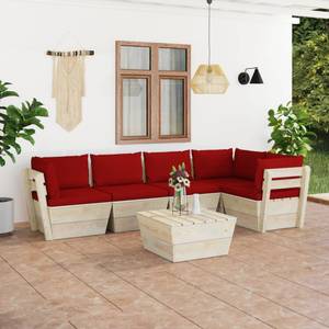 Garten-Lounge-Set (6-teilig) 3016490-14 Rot - Rotbraun