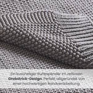 Baby-Strickdecke Babydecke premium Grau