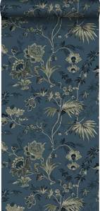 papier peint fleurs vintage 6962 Bleu - Fibres naturelles - Textile - 53 x 1005 x 1005 cm