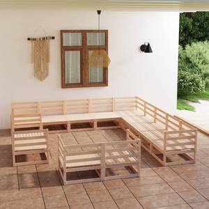 Garten-Lounge-Set (13-teilig) 3009714-1 Braun - Massivholz - Holzart/Dekor - 70 x 67 x 70 cm