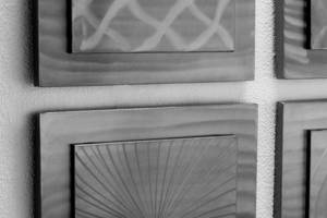 Wanddeko Metall Variety of Patterns Silber - Metall - 74 x 74 x 3 cm