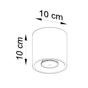 Deckenleuchte Orbis Grau - Metall - Stein - 10 x 10 x 10 cm