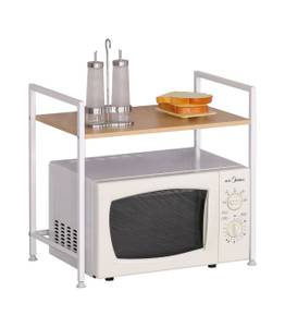 Küchenregal für Mikrowellenherd Weiß - Holzwerkstoff - 33 x 50 x 53 cm
