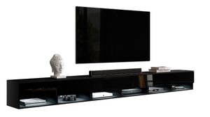 FURNIX meuble tv ALYX sans LED noir Noir - Noir brillant