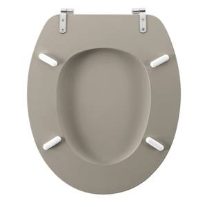 WC Sitz Basic Grau - Holzwerkstoff - 38 x 4 x 46 cm