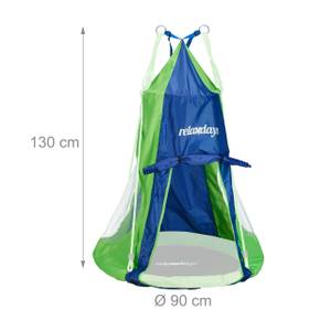 Zelt für Nestschaukel blau-grün 90 x 90 cm
