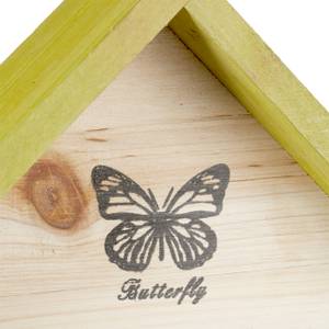 Insektenhotel Butterfly bunt Braun - Grün - Orange - Bambus - Holzwerkstoff - Metall - 28 x 42 x 9 cm