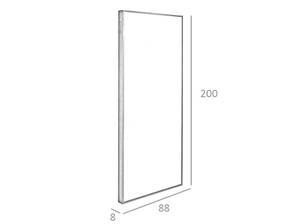 Wandspiegel mit Walnussholzrahmen Braun - Holzwerkstoff - 88 x 8 x 200 cm