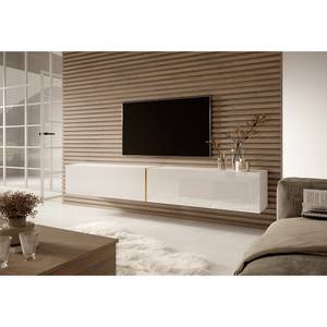TV-Möbel BISIRA Gold - Reinweiß - Breite: 200 cm