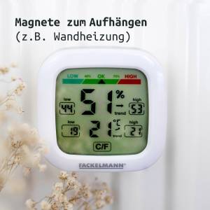 Fackelmann Thermometer digital Tecno Weiß - Kunststoff - 8 x 3 x 17 cm