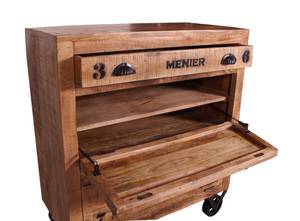 RUSTIC Schuhschrank Braun - Massivholz - Holzart/Dekor - 85 x 90 x 40 cm