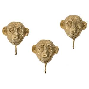 Kleiderhaken THREE APES 3er Set Gold - Metall - 20 x 25 x 8 cm