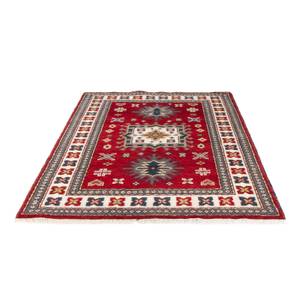 Kazak - 198x145cm Rot - Naturfaser - 145 x 1 x 198 cm