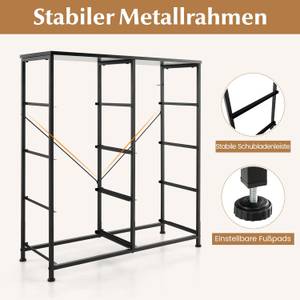 Stoffkommode TG32861PW Schwarz - Holzwerkstoff - 30 x 92 x 80 cm