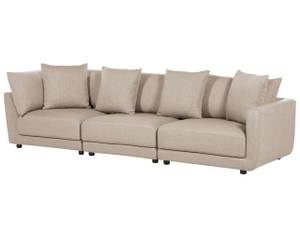 Sofa mit Ottomane SIGTUNA 2-tlg Beige - Schwarz