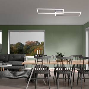 LED Deckenlampe Maxi Smarthome Silber - Metall - 111 x 8 x 111 cm