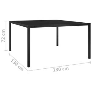 Table de jardin Noir - Métal - 130 x 72 x 130 cm