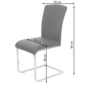 Esszimmerstuhl F36 (2er Set) Schwarz - Kunstleder - 43 x 94 x 60 cm