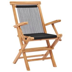Chaise de jardin Noir - Bois massif - Bois/Imitation - 62 x 90 x 56 cm