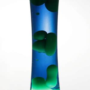 Lampe à Lave Magma SANDRO Bleu - Gris - Vert - Argenté - Verre - Métal - 11 x 39 x 11 cm