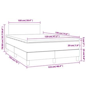 Boxspringbett 3017290-3 Dunkelgrün - 123 x 193 cm