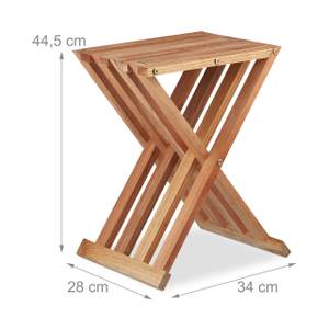 Table pliante en bois de noyer Marron - Bois manufacturé - 34 x 45 x 28 cm