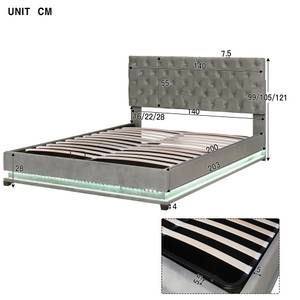 Doppelbett M269-01 Grau