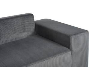 Ecksofa LUSPA Schwarz - Dunkelgrau - Grau - Armlehne davorstehend rechts - Ecke davorstehend links - Schlaffunktion davorstehend links - Naturfaser