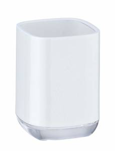 Bürstenbehälter Weiß - Kunststoff - 8 x 11 x 8 cm