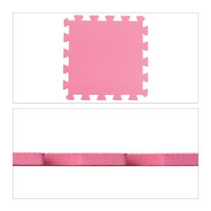 25-teilige Puzzlematte mit Rand Hellrosa - Pink