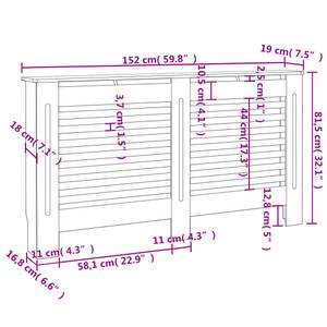 Heizkörperverkleidung 3013166-1 Braun - 152 x 19 cm