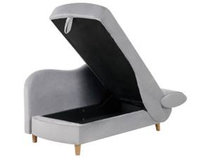 Chaise longue MERI Gris - Gris lumineux - Chêne clair - Accoudoir monté à gauche (vu de face)