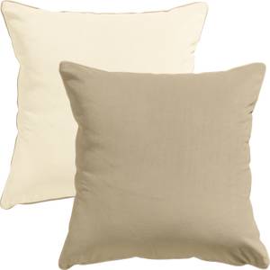 Kissenhülle 2er-Pack 2-farbig 203286 Beige - Braun - Textil - 40 x 1 x 40 cm