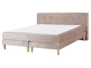 Lit double MARQUISE Beige - Rose foncé - Largeur : 171 cm