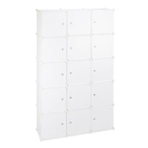 Garde-robe système modulable 11 cubes Blanc