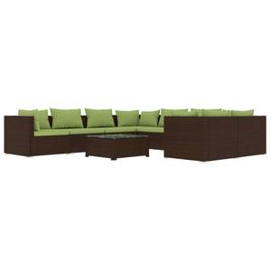 Salon de jardin 3013639-2 (lot de 9) Marron - Vert