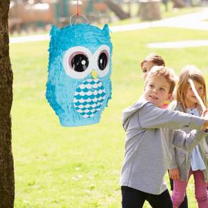 3 x Pinata Eule blau 3er Set