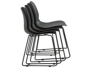 Chaise de salle à manger PANORA Gris foncé - Gris