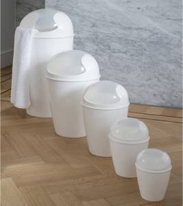 Müllkorb 0,9 l. DEL XXS - KOZIOL Weiß - Kunststoff - 13 x 19 x 13 cm